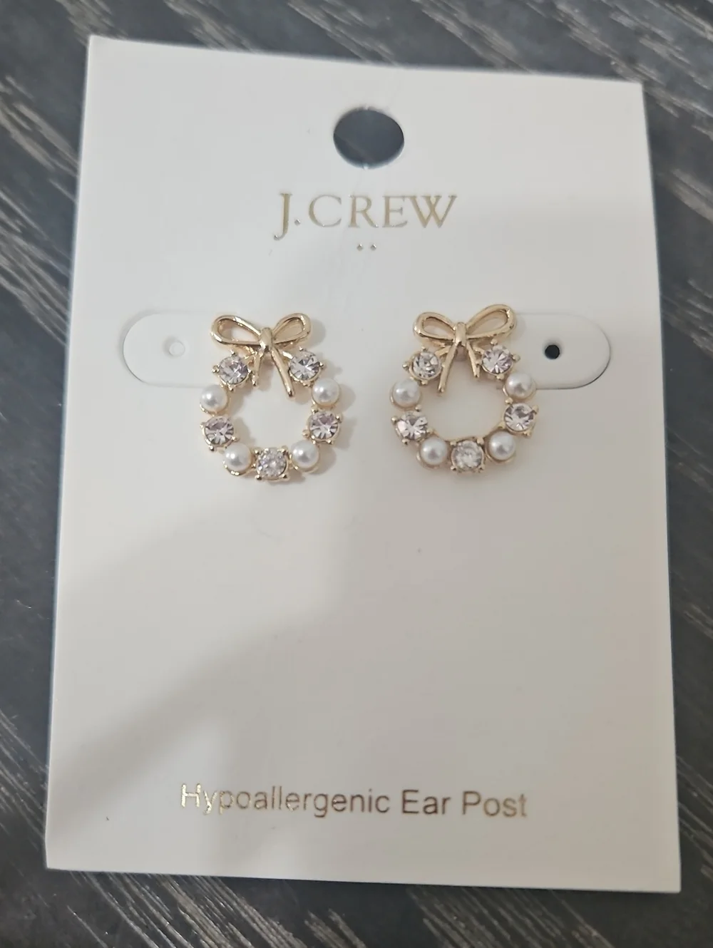 J Crew  Gold Wreath Earrings